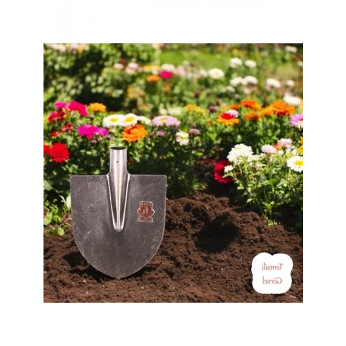 Sapsız Çelik Bahçe Küreği, 28 cm Keskin ve Dayanıklı