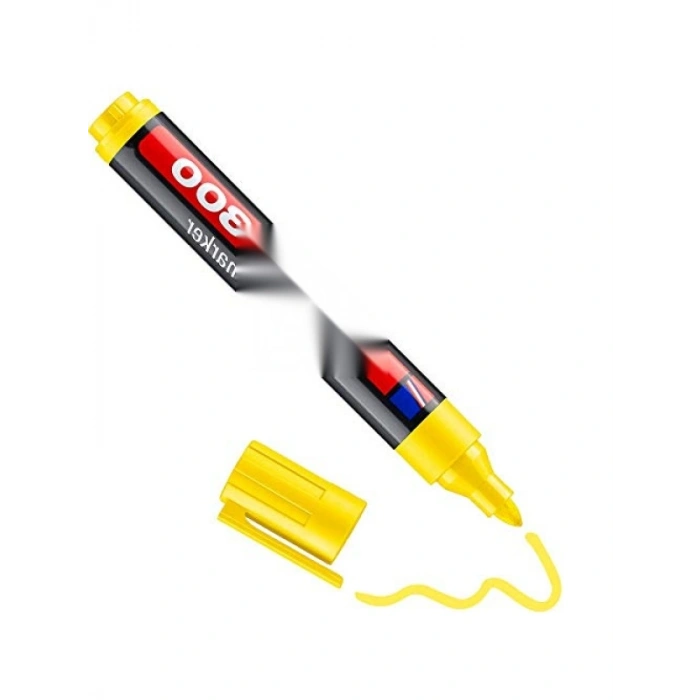 Sarı Renkli Yuvarlak Uçlu Permanet Markör - 1,5-3 mm