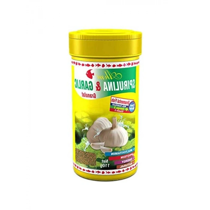 Sarımsaklı Spirulina Balık Yemi - 250 ML