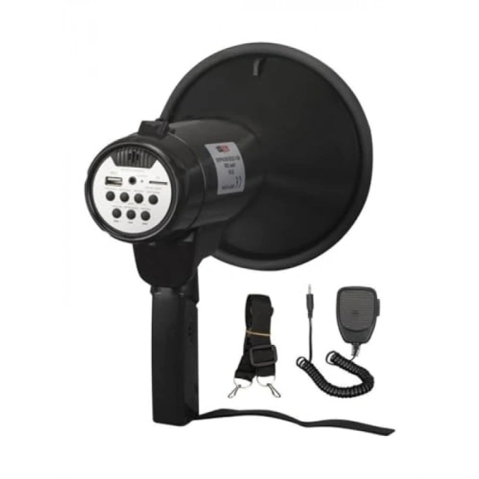 Şarjlı Bluetooth USB Siren Kayıtlı 120 Watt Megafon
