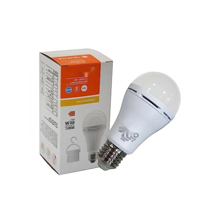 Şarjlı LED Lamba - Beyaz Işık, 8W E27