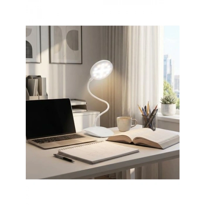 Şarjlı LED Masa Lambası - 3 Kademe Dokunmatik Parlaklık Ayarı