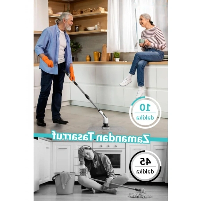 Şarjlı Temizlik Fırçası - 7 Değiştirilebilir Başlık ile