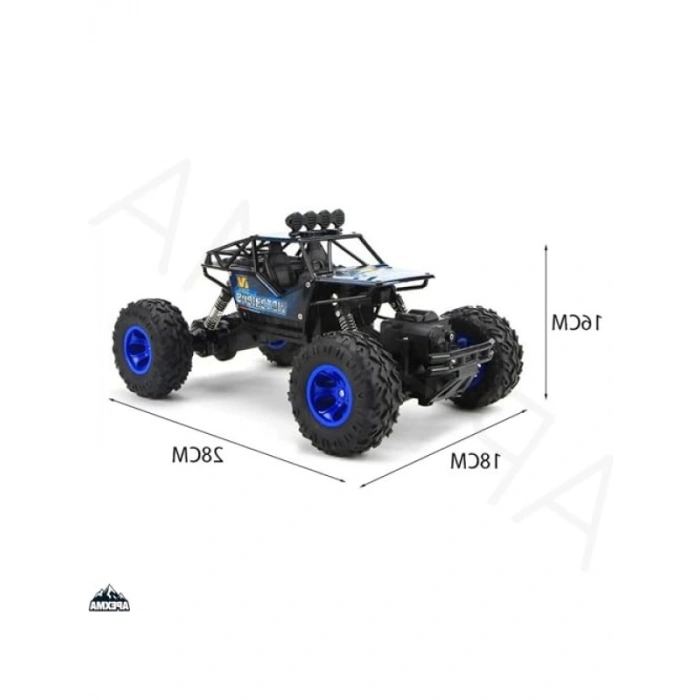 Şarjlı Uzaktan Kumandalı 4x4 Arazi Aracı - Mavi