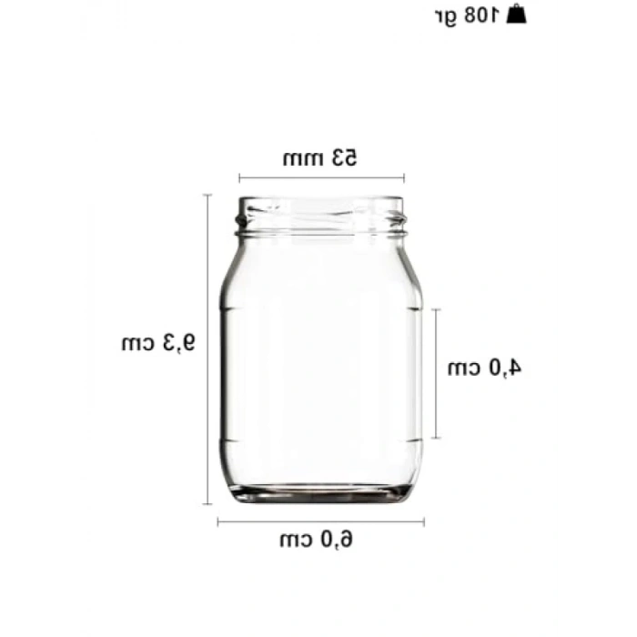 Şeffaf Cam Kavanoz Seti, 6 Adet Metal Kapaklı 190 ml