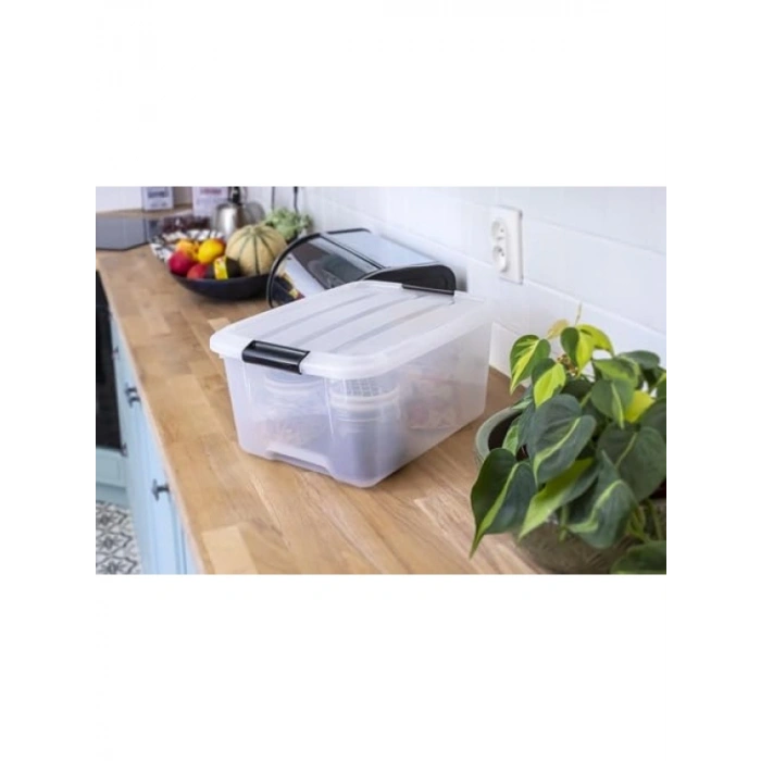 Şeffaf Kapaklı Plastik Saklama Kutuları, 15L, 6lı Set