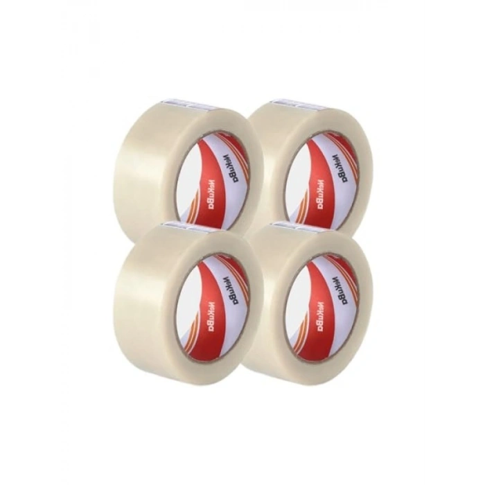 Şeffaf Koli Bandı - 4lü Paket, 100 Metre Uzunluk