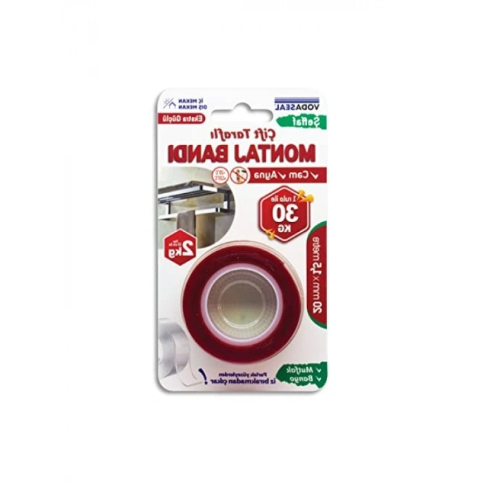 Şeffaf Montaj Bandı, 20MMX1,5MT, İç Mekan Kullanımı