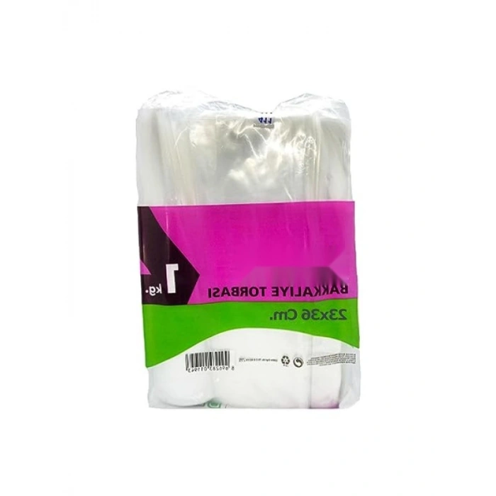 Şeffaf Naylon Bakkaliye Poşeti 23x36 cm, 1 Kg - 190 Adet