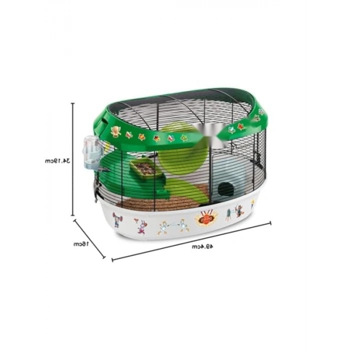 Şeffaf Plastik Hamster Kafesi - İki Katlı Tasarım, 50 x 34 x 33 cm