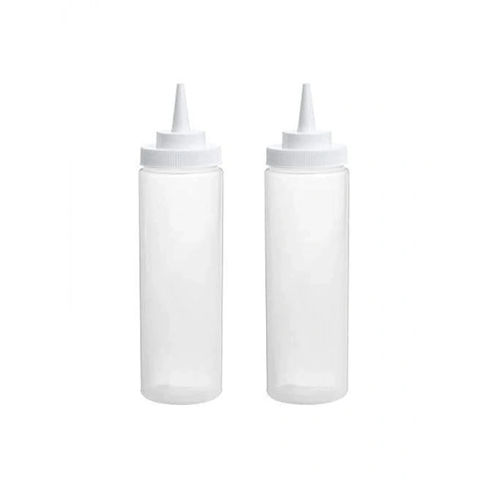 Şeffaf Plastik Sıkma Şişe Seti, 2li Paket