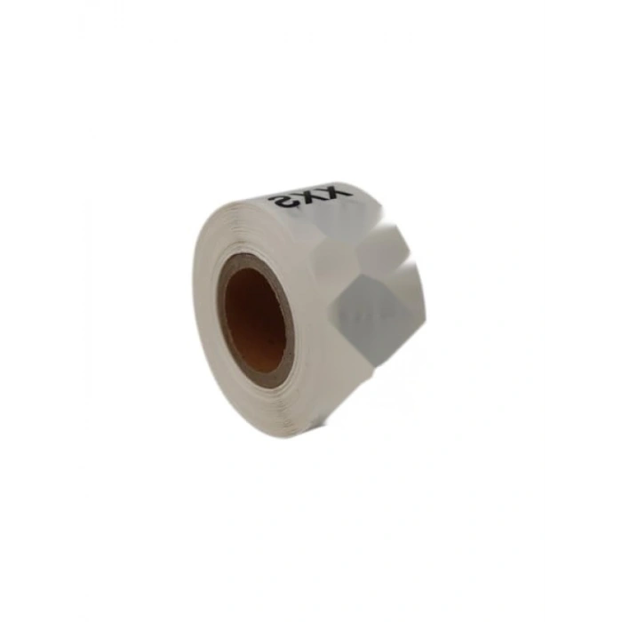 Şeffaf PVC Beden Etiketi 25mm x 25mm, 500 Adet Rulo