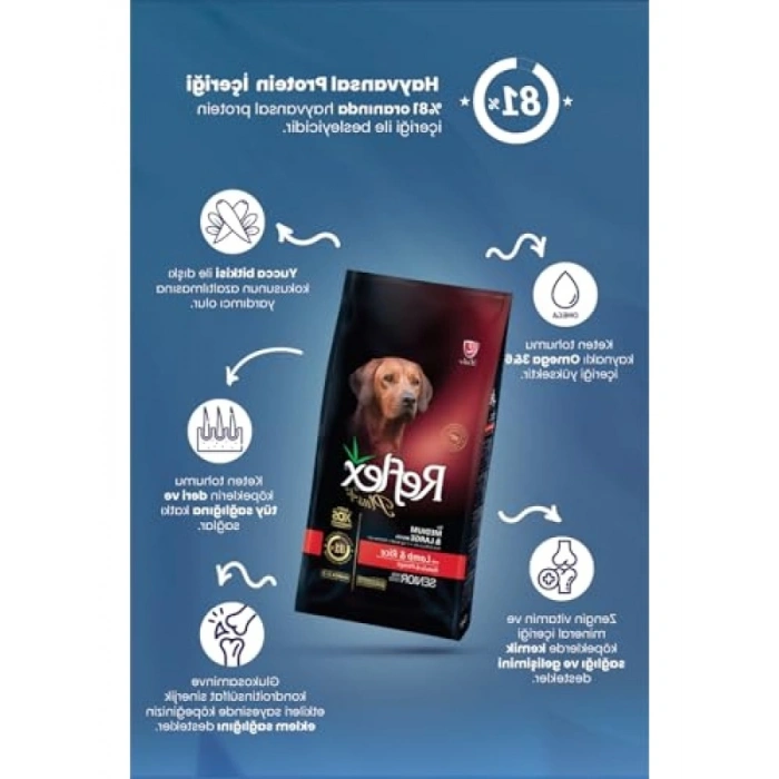 Senior Köpekler İçin, Zengin Proteinli, 15 kg Kuru Mama