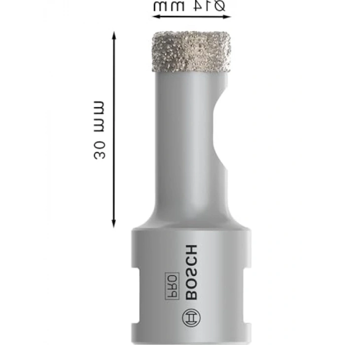 Seramik İçin Kuru Elmas Deliçi - 14 x 30 mm, Yüksek Performans