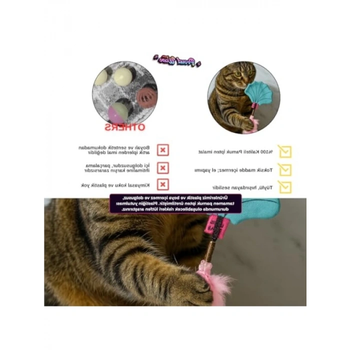 Sesli Hışırdayan Catnipli Dolgusuz İstiridye Oyuncak - 12 cm