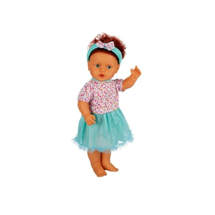 Sesli Lila Saçlı Bebek - 60 cm Uzunluk
