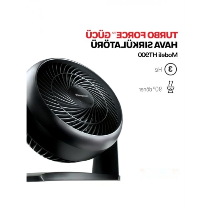 Sessiz Turbo Vantilatör, 90° Eğim Açısı, 3 Hız Ayarı, Duvara Montaj ve Masa Üstü Kullanım - Mavi