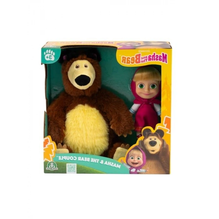 Sevimli Bebek Oyuncak Seti - 23 cm Boyunda Masha ve Koca Ayı