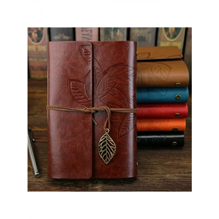 Seyahat için Doldurulabilir Vintage Not Defteri - 105 x 145 mm