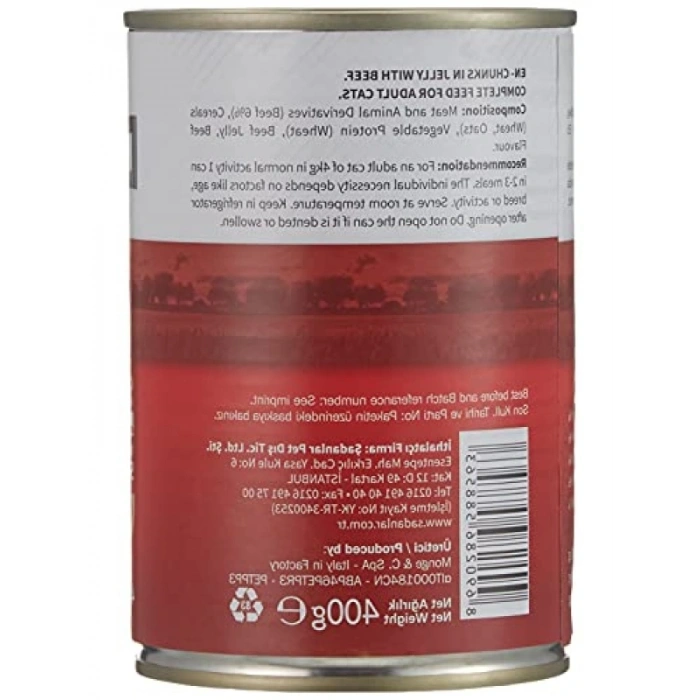 Sığır Etli Konserve Kedi Maması - 400 Gr