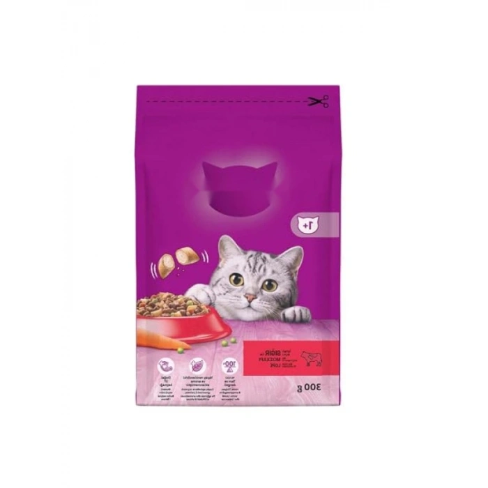 Sığır Etli ve Havuçlu Kedi Maması, 300 G