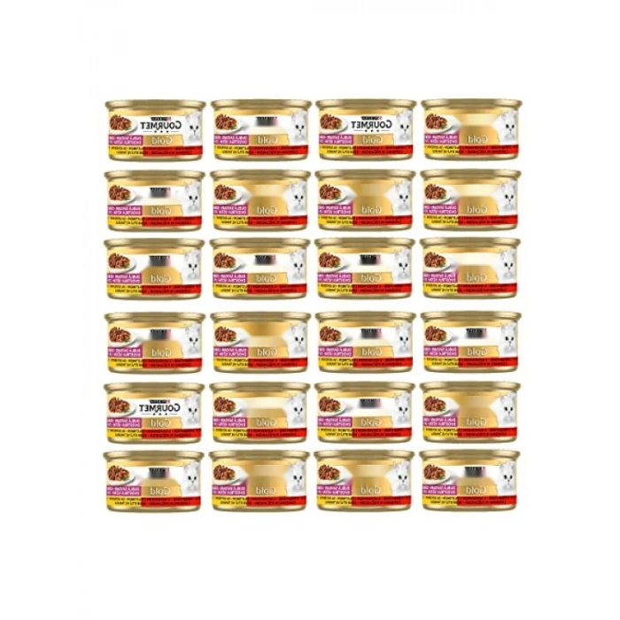 Sığır Etli ve Tavuklu Yaş Kedi Maması (24 x 85 gr)