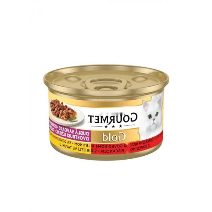 Sığır Etli ve Tavuklu Yaş Kedi Maması (24 x 85 gr)
