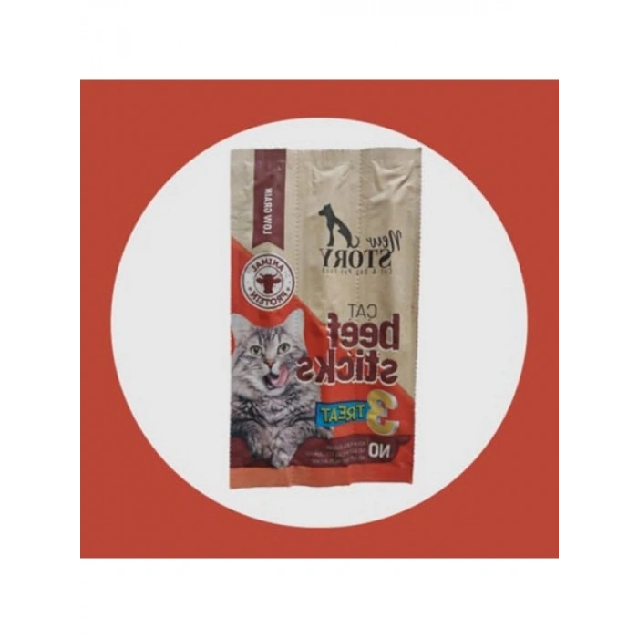 Sığır Etli Yumuşak Kedi Ödül Maması, 5 Gram x 3 Adet, 3lü Paket