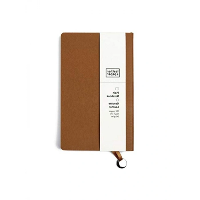 Şık Tasarımlı Taba Renk Defter - Çizgisiz