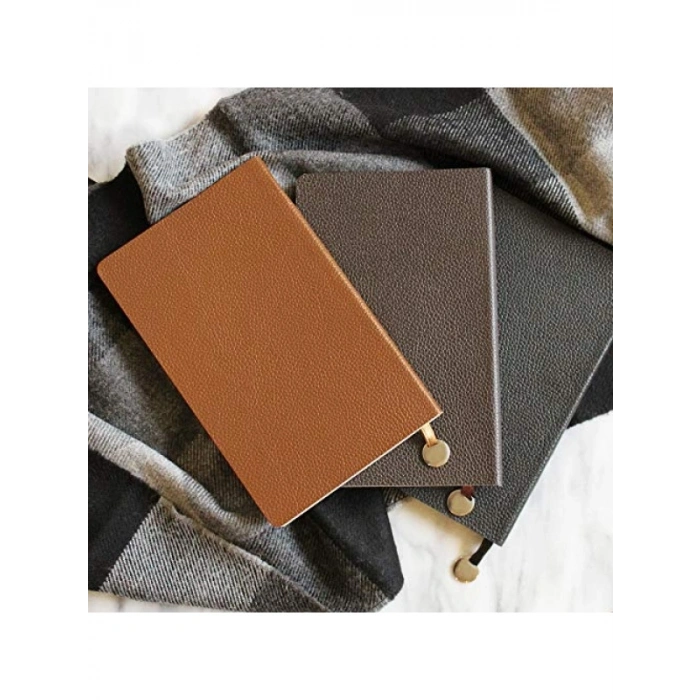 Şık Tasarımlı Taba Renk Defter - Çizgisiz