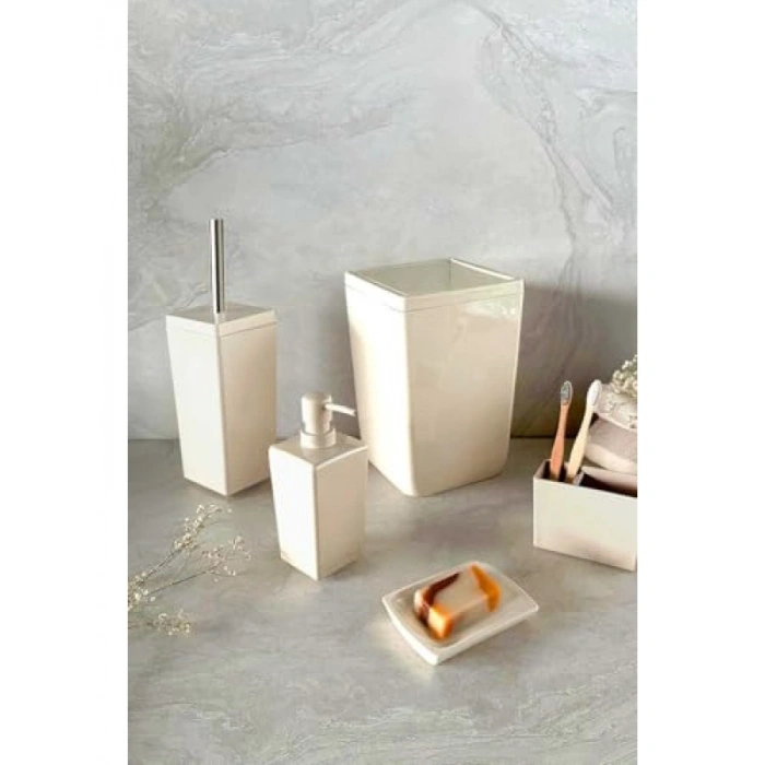 Şık ve Dayanıklı Banyo Seti - Bej Renk