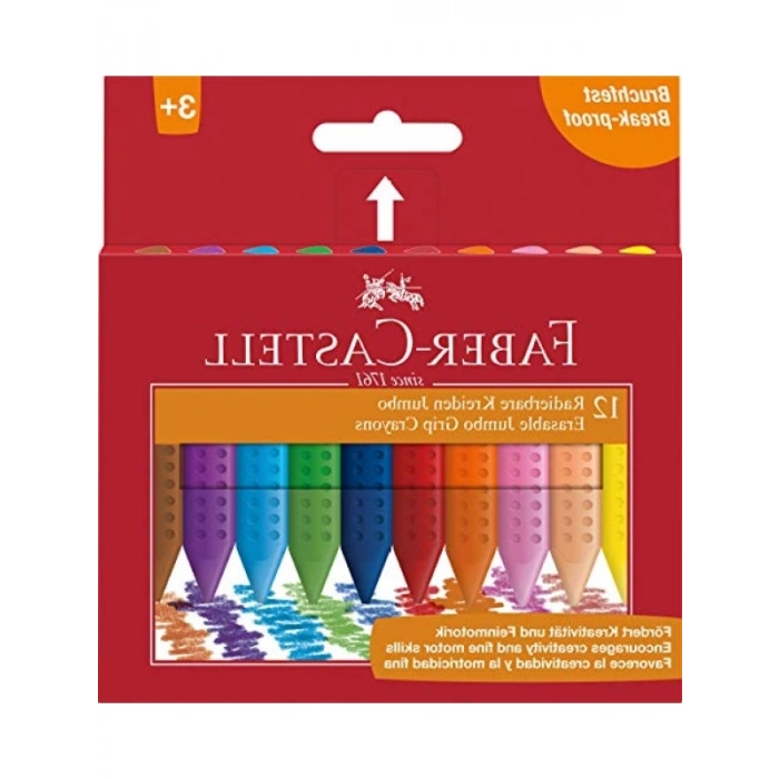 Silinebilir Ergonomik Jumbo Mum Boya Seti - 12 Renk