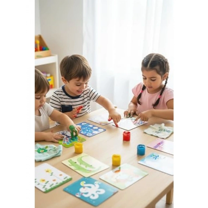 Silinebilir Parmak Boyası Aktivite Kartları - Yaratıcı Eğlence