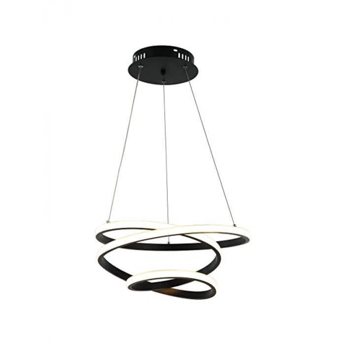 Siyah LED Avize - 3000K Aydınlatma