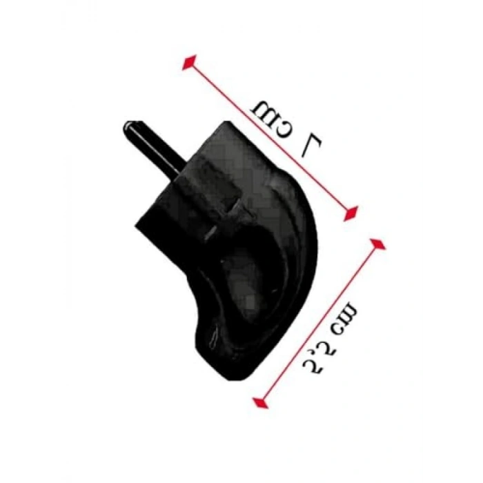 Siyah Monoblok Topraklı Erkek Fiş - 10A