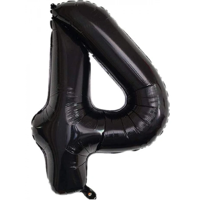 Siyah Rakam Folyo Balon 34 inç (76-82 cm)