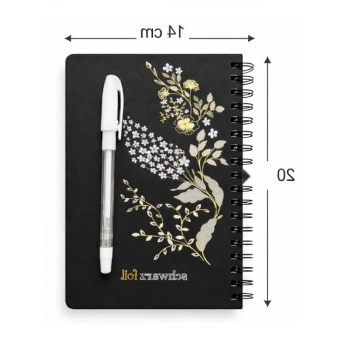 Siyah Sayfalı Premium Spiral Defter - 60 Sayfa