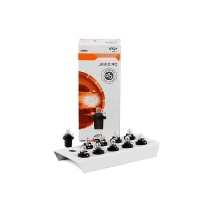 Siyah Soketli Mini Dipsiz Gösterge Ampul 12V 1.2W (10 Adet)
