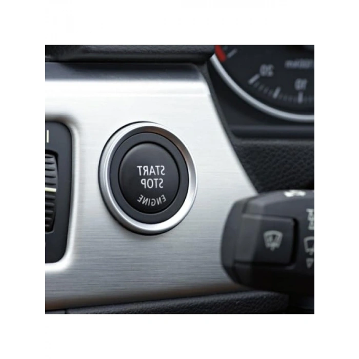 Siyah Start Stop Basma Düğmesi Kapağı Uyumlu BMW 3 Serisi E90 (2005-2011)
