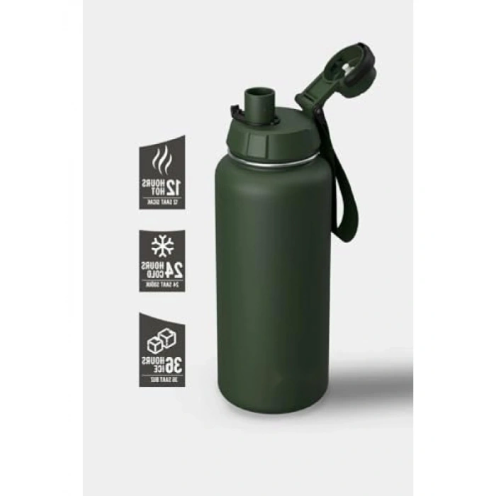 Sızdırmaz Çelik Termos, 1000 ml, Yeşil