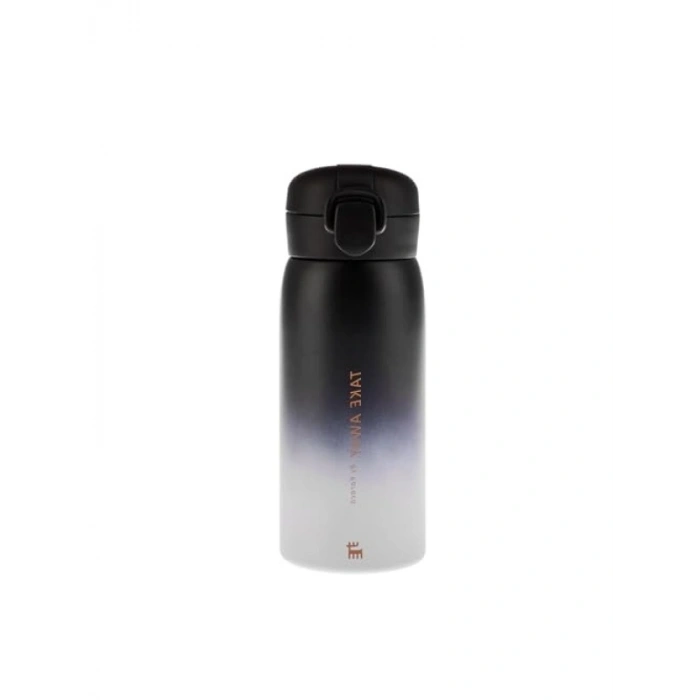 Sızdırmaz Siyah Çelik Termos - 350 ml Kapasite