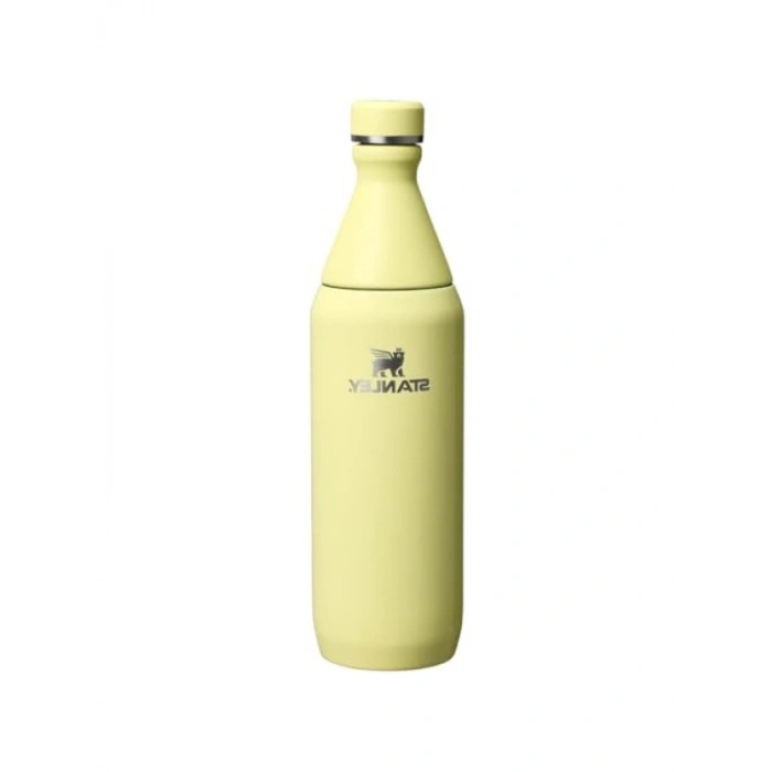 Slim Soğuk Su Şişesi Termosu - Sarı, 0.60 Litre, Sızdırmaz