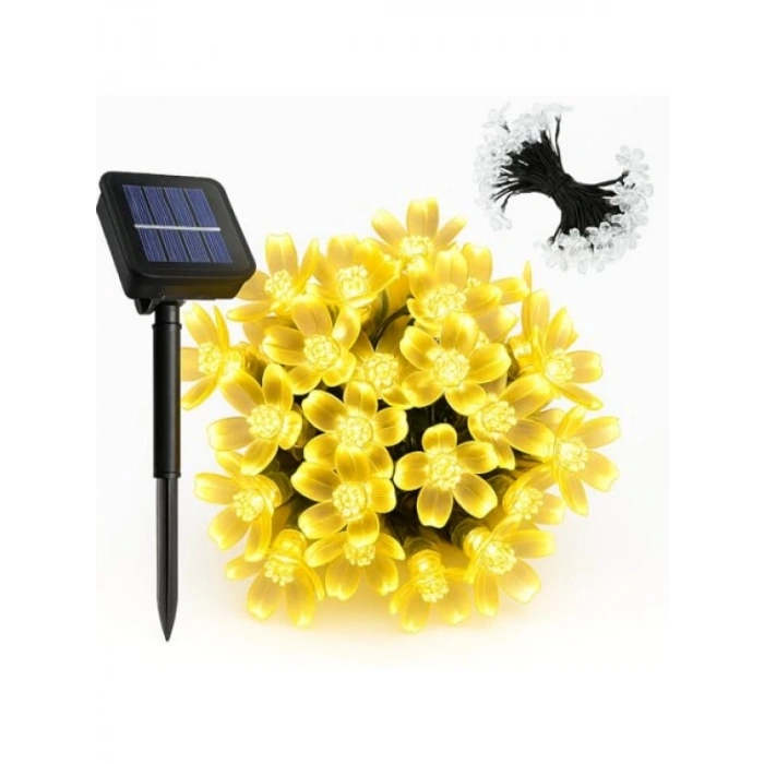 Solar Güneş Enerjili 30 LED Çiçek Zinciri - Su Geçirmez
