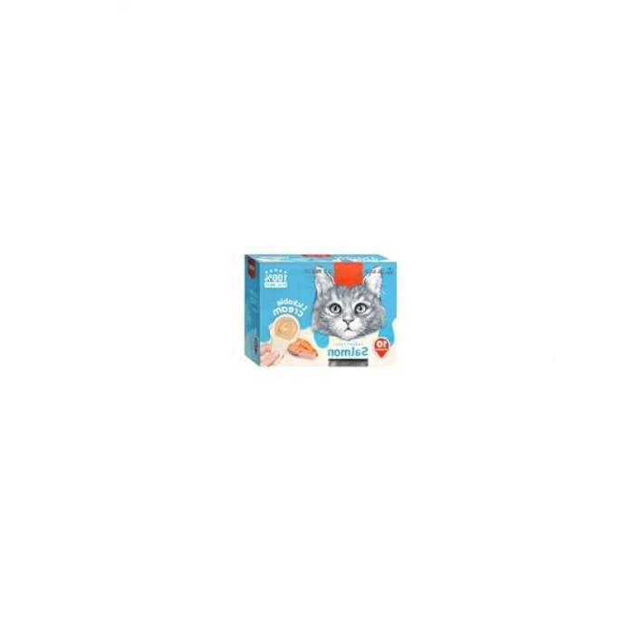 Somon Aromalı Kaşıklı Kedi Ödül Kreması (10 x 16 gr)