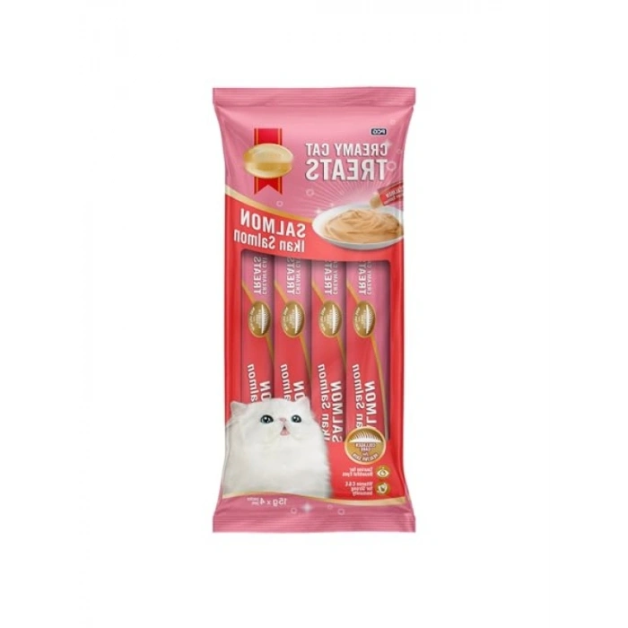Somon Aromalı Kedi Ödülü, 4x15 Gr Paket