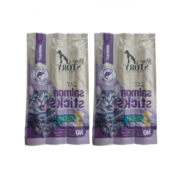 Somon Etli Yumuşak Kedi Ödül Maması, 3lü Paket, 5 Gram x 3 Adet