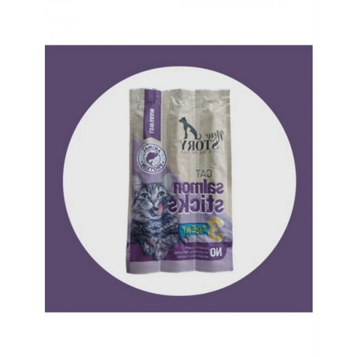 Somon Etli Yumuşak Kedi Ödül Maması, 3lü Paket, 5 Gram x 3 Adet