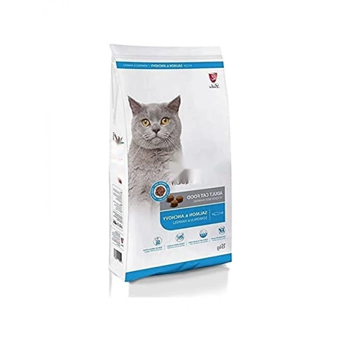Somon ve Hamsi İçeren Yetişkin Kedi Maması, 15 Kg