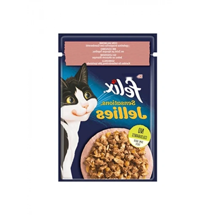 Somon ve Karidesli Kedi Yaş Mama (26 x 85 gr)