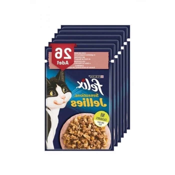 Somon ve Karidesli Kedi Yaş Mama (26 x 85 gr)